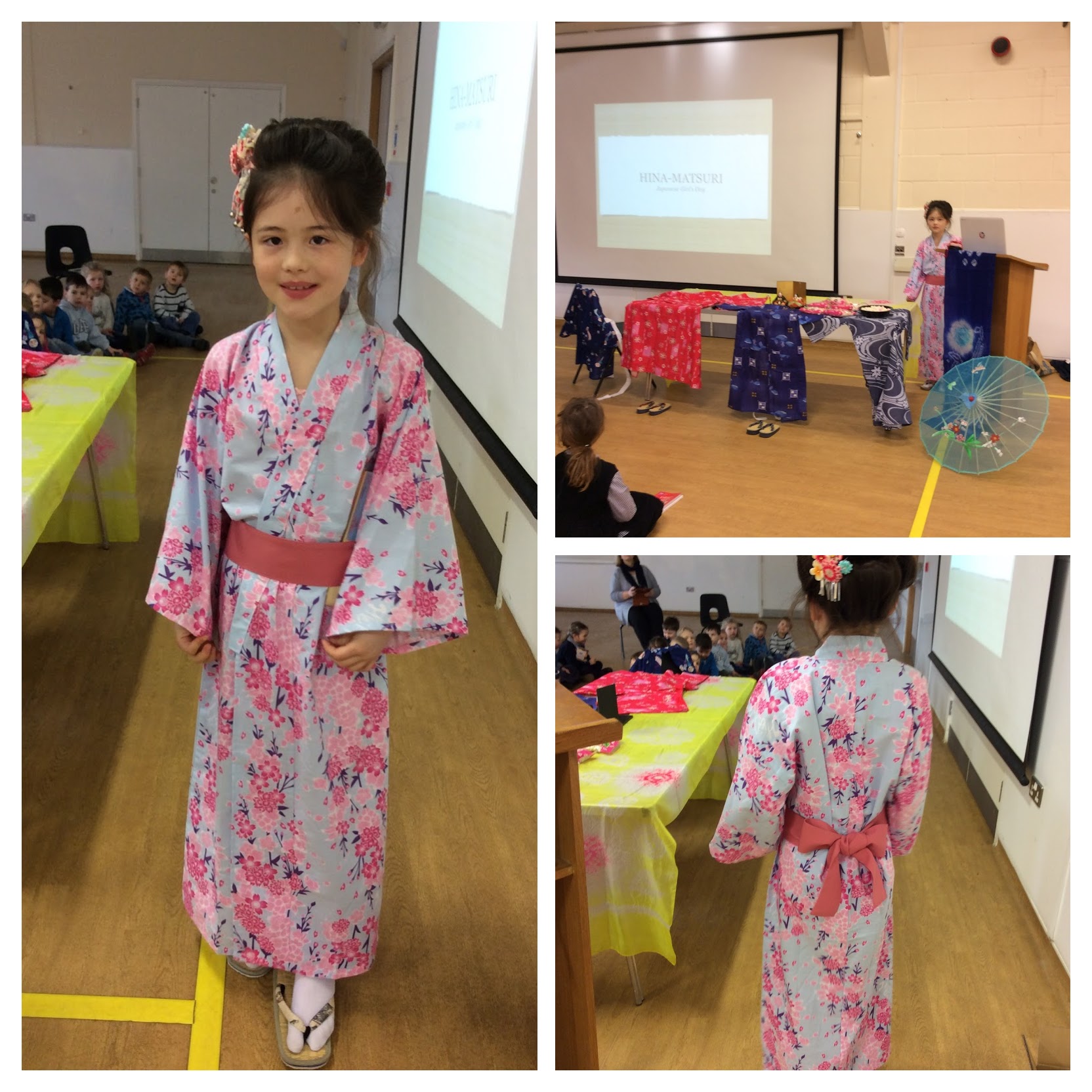 Girl dressed in kimono